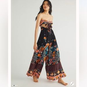 Free People Bali Birds of Paradise Cutouts jumpsuit